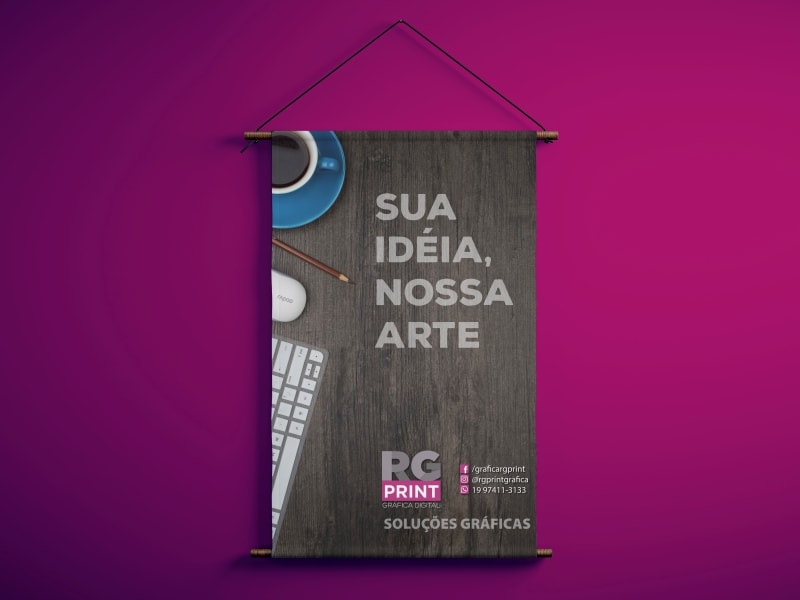 Os banners são materiais que geram uma excelente visualização e podem ser impressos na medida que o cliente solicitar. 